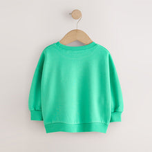 Load image into Gallery viewer, Green Cat Crew Neck Sweatshirt (3mths-6yrs)