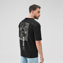 Load image into Gallery viewer, Black Hokusai Relaxed Fit Artist T-Shirt