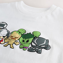 Load image into Gallery viewer, White Back Print Marvel Avengers Short Sleeve T-Shirt (3-12yrs)