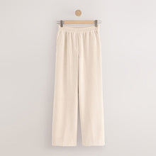 Load image into Gallery viewer, Ecru Wide Leg Soft Cord Trousers