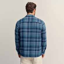 Load image into Gallery viewer, Navy Blue Check Twill Shacket