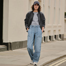 Load image into Gallery viewer, Light Blue Ankle Straight Leg Carpenter Jeans