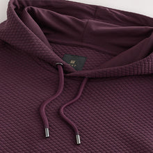 Load image into Gallery viewer, Burgundy Red Textured Overhead Hoodie