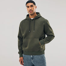 Load image into Gallery viewer, Khaki Green Regular Fit Heavyweight Cotton Rich Jersey Hoodie