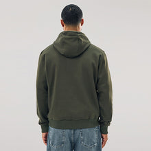 Load image into Gallery viewer, Khaki Green Regular Fit Heavyweight Cotton Rich Jersey Hoodie