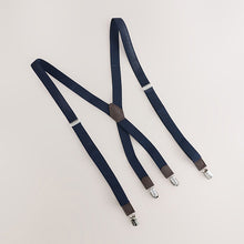 Load image into Gallery viewer, Navy Blue Slim Braces