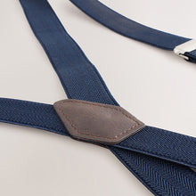 Load image into Gallery viewer, Navy Blue Slim Braces