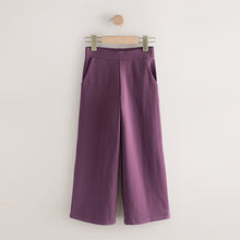 Load image into Gallery viewer, Berry Purple 1 Pack Wide Leg Jersey Trousers (5-6yrs)