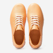 Load image into Gallery viewer, JAZARU Women's Comfort Sneakers Orange Leather