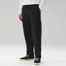 Load image into Gallery viewer, Black Straight Fit Brushback Heavyweight Joggers