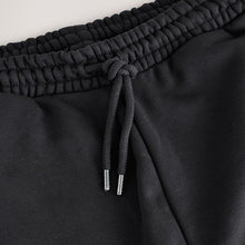 Load image into Gallery viewer, Black Straight Fit Brushback Heavyweight Joggers
