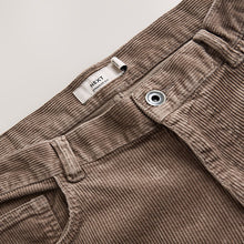 Load image into Gallery viewer, Brown Straight Fit Corduroy 5 Pocket Stretch Trousers