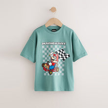 Load image into Gallery viewer, Mid Blue Mario Gaming T-Shirt (3-12yrs)