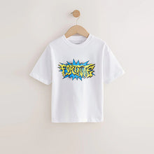 Load image into Gallery viewer, White Fortnite Print Short Sleeved T-Shirt (4-12yrs)