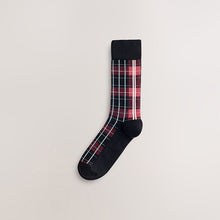 Load image into Gallery viewer, Black/Blue/Brown Check Pattern Smart Socks 5 Pack