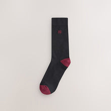 Load image into Gallery viewer, Black Rich Heel Cushioned Sole Comfort Socks