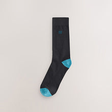 Load image into Gallery viewer, Black Rich Heel Cushioned Sole Comfort Socks