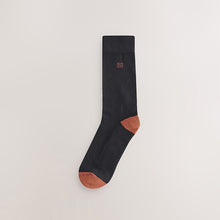 Load image into Gallery viewer, Black Rich Heel Cushioned Sole Comfort Socks