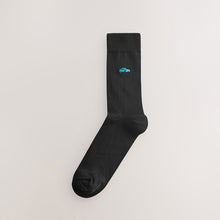 Load image into Gallery viewer, Black Sports Cars Fun Embroidered Socks 5 Pack