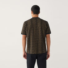 Load image into Gallery viewer, Black/Gold Smart Flocked T-Shirt