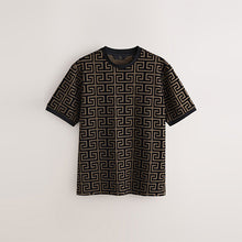 Load image into Gallery viewer, Black/Gold Smart Flocked T-Shirt