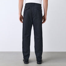 Load image into Gallery viewer, Charcoal Grey Regular Tapered Fit Heritage Cotton Rich Trousers