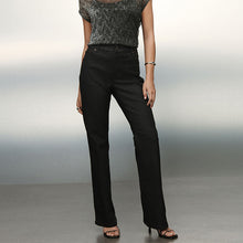 Load image into Gallery viewer, Black Coated Bootcut Jeans