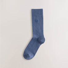 Load image into Gallery viewer, Blue/Grey/Green Embroidered Lasting Fresh Socks
