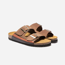 Load image into Gallery viewer, Women's Fancy Leather Mules and Brown Buckles