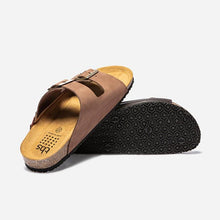 Load image into Gallery viewer, Women's Fancy Leather Mules and Brown Buckles