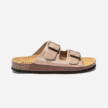 Load image into Gallery viewer, Women's Fancy Leather Mules and Beige Buckles