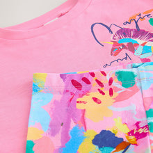 Load image into Gallery viewer, Pink Floral Unicorn T-Shirt and Leggings Set (3-12yrs)