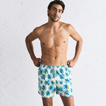Load image into Gallery viewer, Pink/Blue Monogram Geo Print Swim Shorts 5 Inch