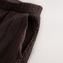 Load image into Gallery viewer, Chocolate Brown Textured Wide Leg Trousers