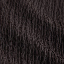 Load image into Gallery viewer, Chocolate Brown Short Sleeved Textured Boxy Polo Top