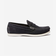 Load image into Gallery viewer, PALERMO Men's loafers Soft navy suede leather