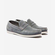 Load image into Gallery viewer, PALERMO Men's loafers Soft blue suede leather