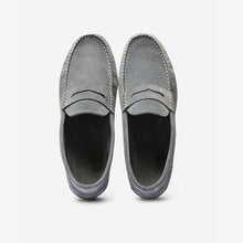 Load image into Gallery viewer, PALERMO Men's loafers Soft blue suede leather