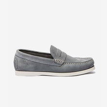 Load image into Gallery viewer, PALERMO Men's loafers Soft blue suede leather