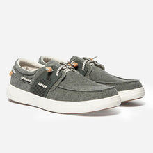 Load image into Gallery viewer, Boat Shoes Men Textile Lightweight Green Dark GEOBOAT