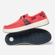 Load image into Gallery viewer, Boat Shoes Men Red & Navy GEOBOAT