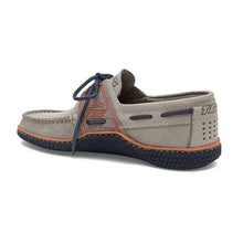 Load image into Gallery viewer, Men's Boat Shoes Beige and Orange Leather
