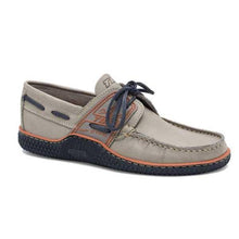 Load image into Gallery viewer, Men's Boat Shoes Beige and Orange Leather