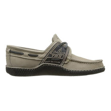 Load image into Gallery viewer, Men's Boat Shoes Beige and Navy Leather