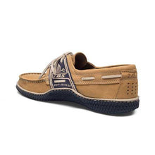 Load image into Gallery viewer, Men's Boat Shoes Camel Leather