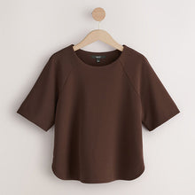 Load image into Gallery viewer, Chocolate Brown Short Sleeve Boxy T-Shirt