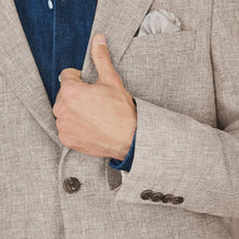 Load image into Gallery viewer, Neutral Tailored Fit N. Premium Linen Blend Texture Suit Jacket