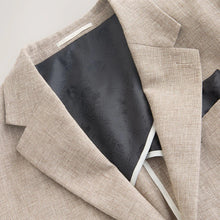 Load image into Gallery viewer, Neutral Tailored Fit N. Premium Linen Blend Texture Suit Jacket