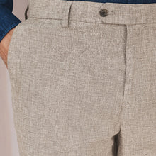 Load image into Gallery viewer, Neutral Tailored Fit Linen Blend Texture Suit Trousers