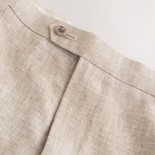 Load image into Gallery viewer, Neutral Tailored Fit Linen Blend Texture Suit Trousers